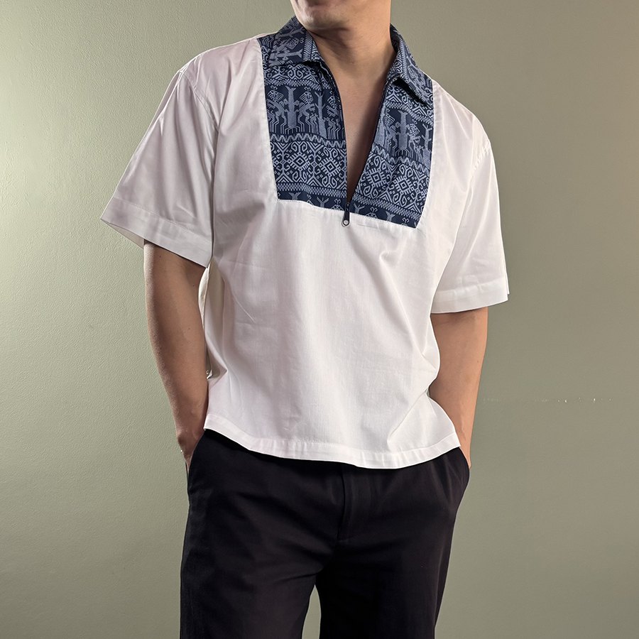 kemeja crop zipper 1